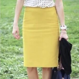 CAbi Yellow Pencil Skirt